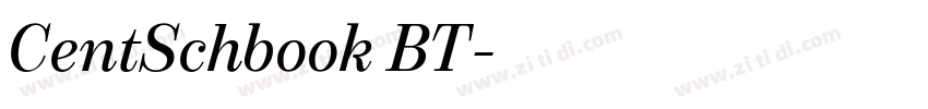 CentSchbook BT字体转换